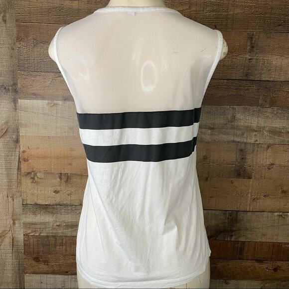 Fabletics White and Black Mesh Tank Top - Picture 6 of 7